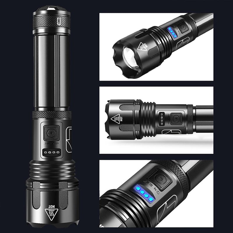 XHP50 Waterproof Zoomable Bright Flashlight