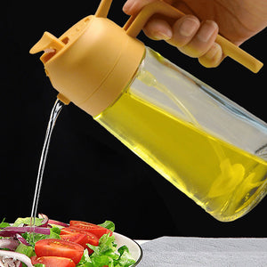 2 in 1 Glass Oil Sprayer & Dispenser