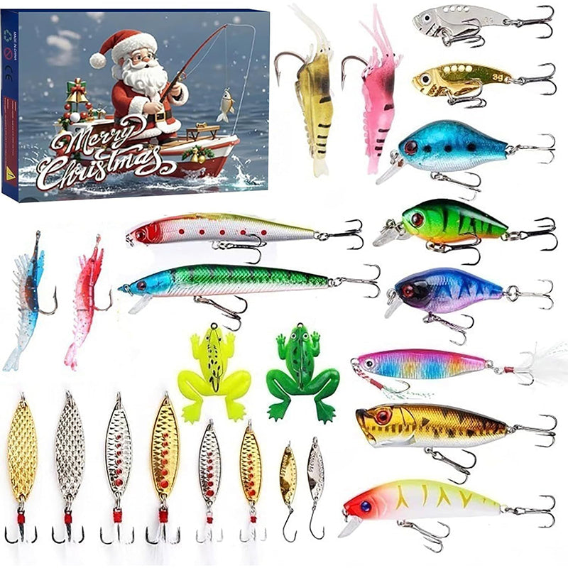 Presale>>24 Days Christmas Countdown Fish Tackle Set