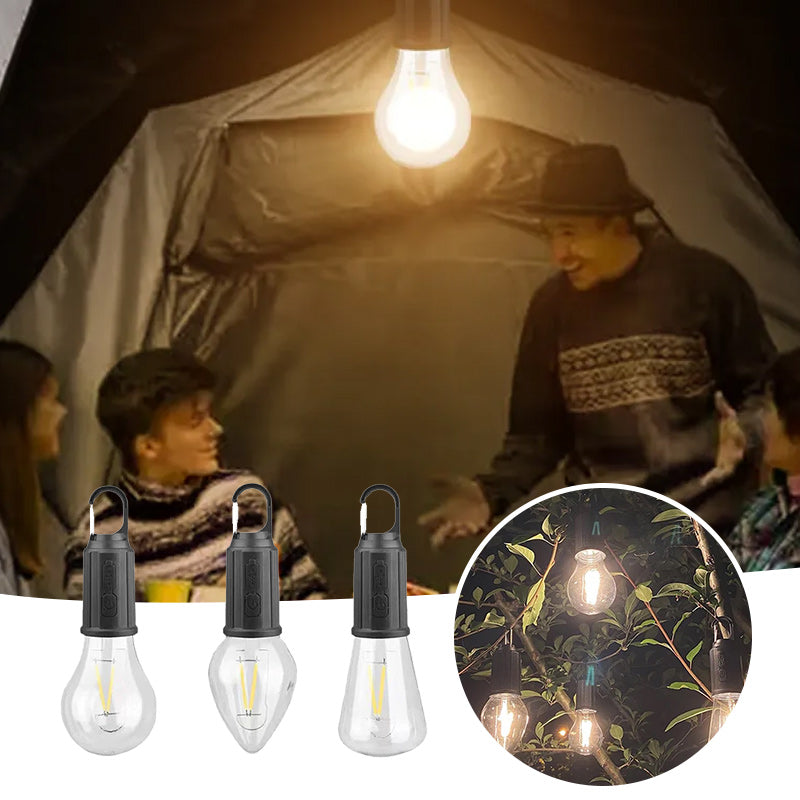 New Outdoor Camping Hanging Type-C Charging Retro Bulb Light