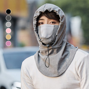 Hooded Face Mask with Neck Warmer for Cycling