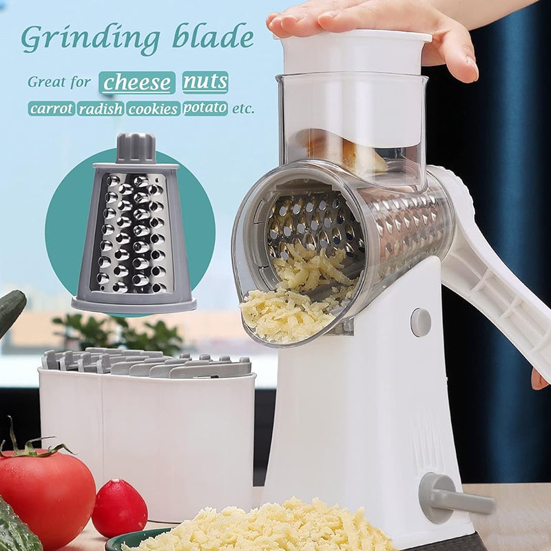 5-in-1 Rotating Cheese Grater and Shredder