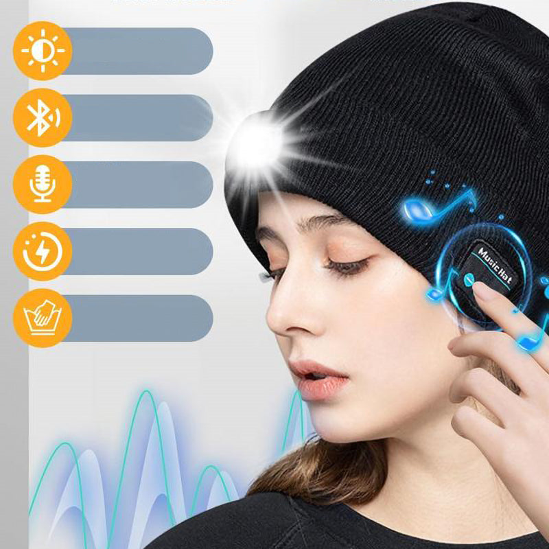 LED Bluetooth Beanie with Detachable Speakers