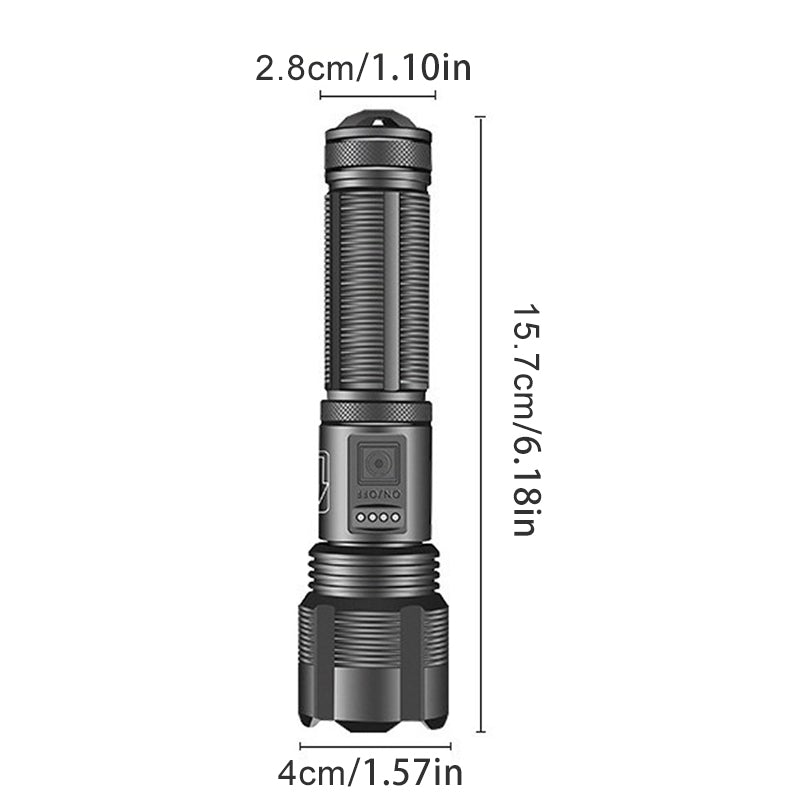 XHP50 Waterproof Zoomable Bright Flashlight