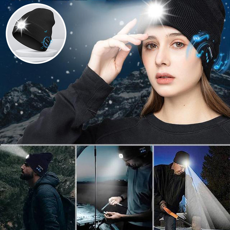 LED Bluetooth Beanie with Detachable Speakers