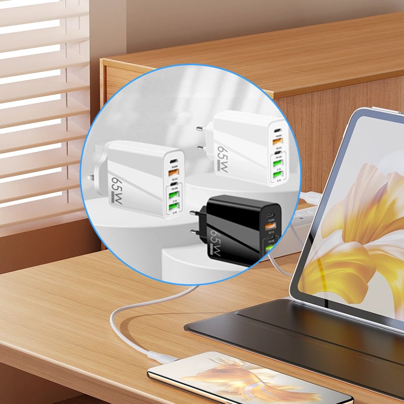 Multi Port Adaptor 65W Fast Charger - US Standard