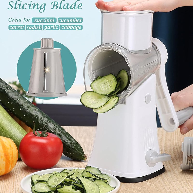 5-in-1 Rotating Cheese Grater and Shredder