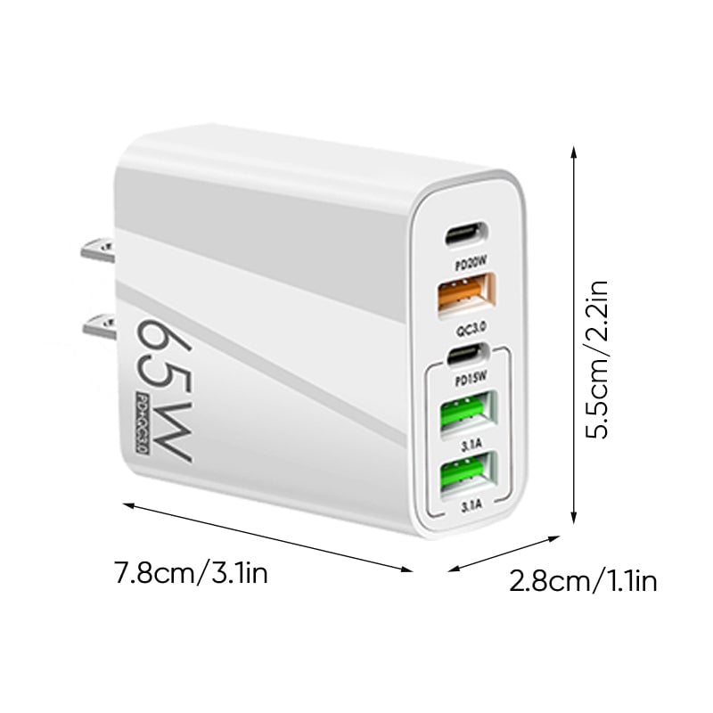 Multi Port Adaptor 65W Fast Charger - US Standard