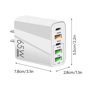 Multi Port Adaptor 65W Fast Charger - US Standard