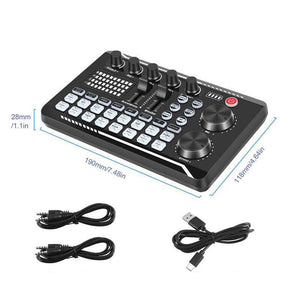 Live Sound Card with DJ Mixer and Voice Changer