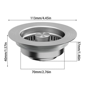 Upgraded 3-in-1 Kitchen Sink Drain Strainer