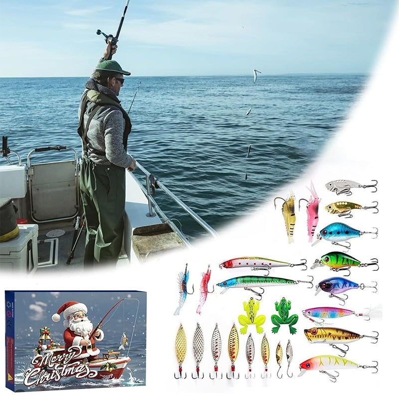 Presale>>24 Days Christmas Countdown Fish Tackle Set