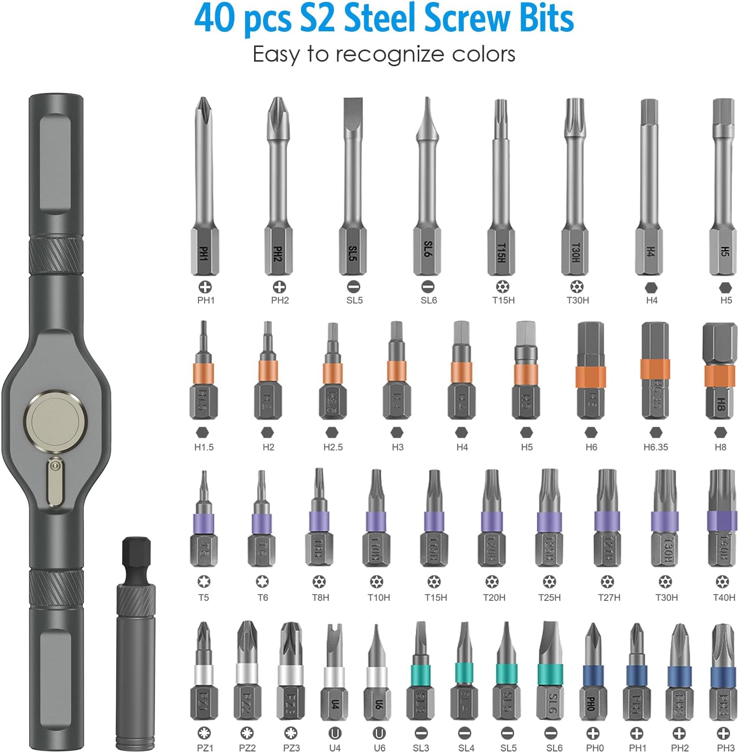 🔥Upgrade 42 in 1 Magnetic Screwdriver Set