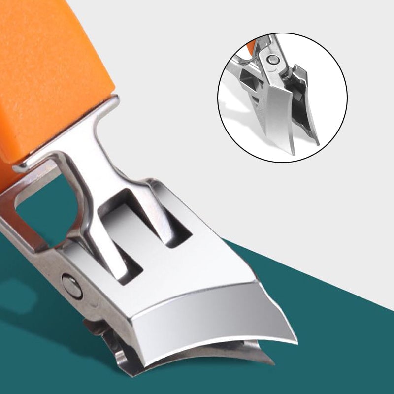 Wide Jaw Opening Anti-Splash Slanted Nail Clipper