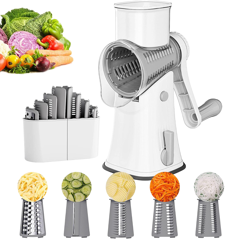 5-in-1 Rotating Cheese Grater and Shredder