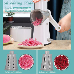 5-in-1 Rotating Cheese Grater and Shredder