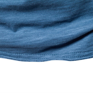 Plain Slub cotton V-neck T-shirt