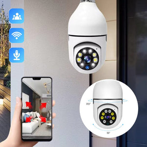 Wireless WiFi Light Bulb Security Camera