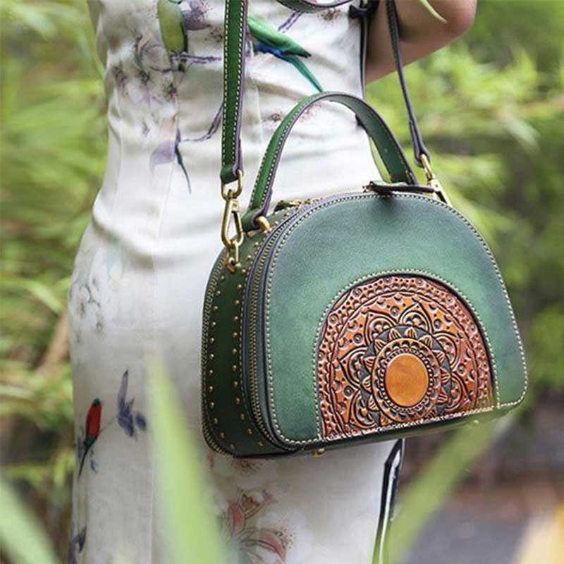 Leather Embossed Vintage Bags