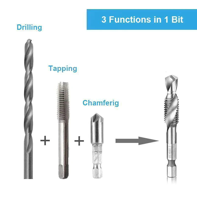 Metric Tap Drill Bits 6PCS (M3 - M10)