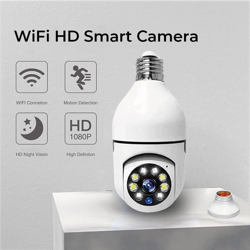 Wireless WiFi Light Bulb Security Camera
