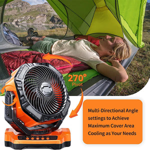 Camping LED Fan with Light