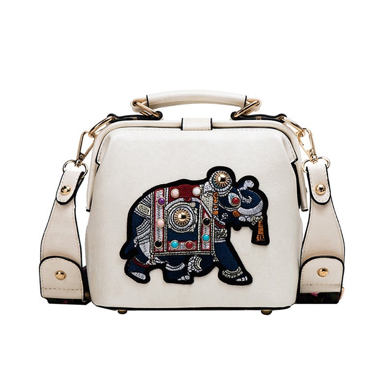 Vintage Embroidery Elephant Bag