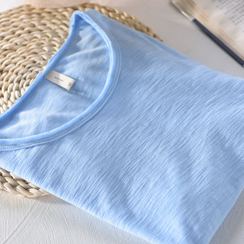 Round Neck Bamboo Cotton T-shirt