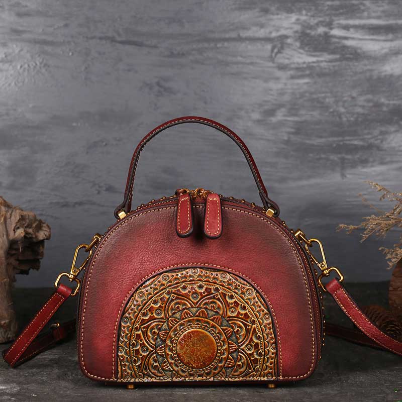 Leather Embossed Vintage Bags