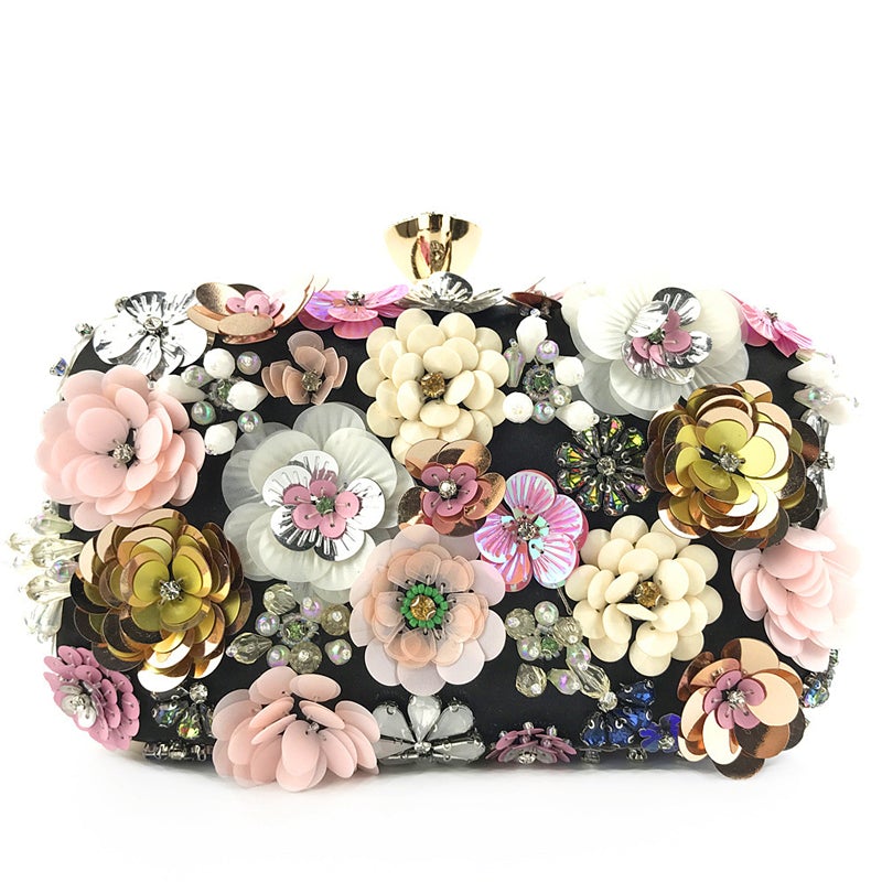 Luxury Flower Beaded Evening Bag