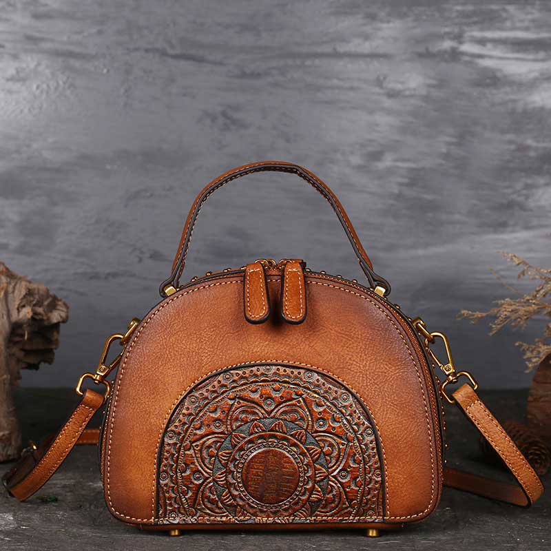 Leather Embossed Vintage Bags