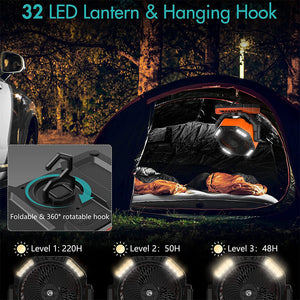 Camping LED Fan with Light