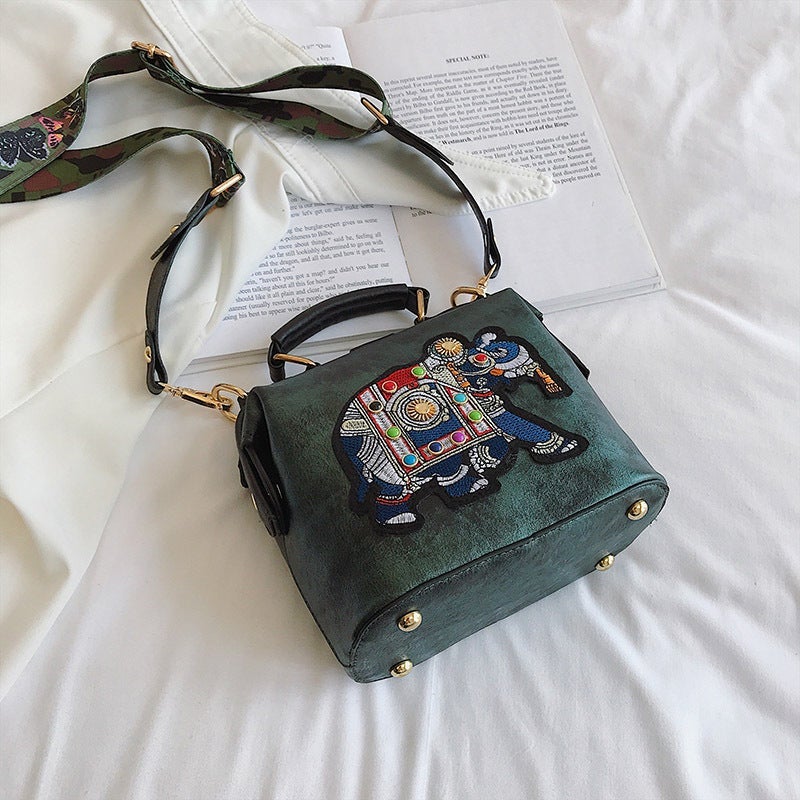 Vintage Embroidery Elephant Bag