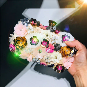 Luxury Flower Beaded Evening Bag