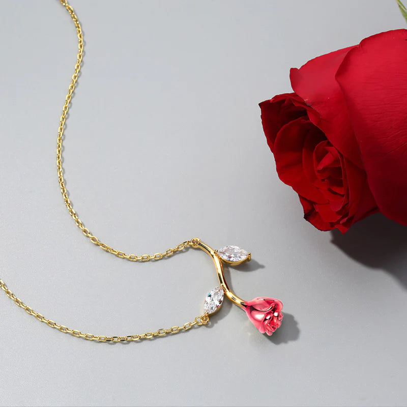 Unique Rose Earrings/Necklace