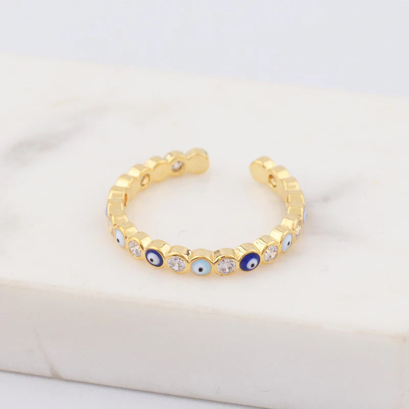 Evil Eye Zircon Rings