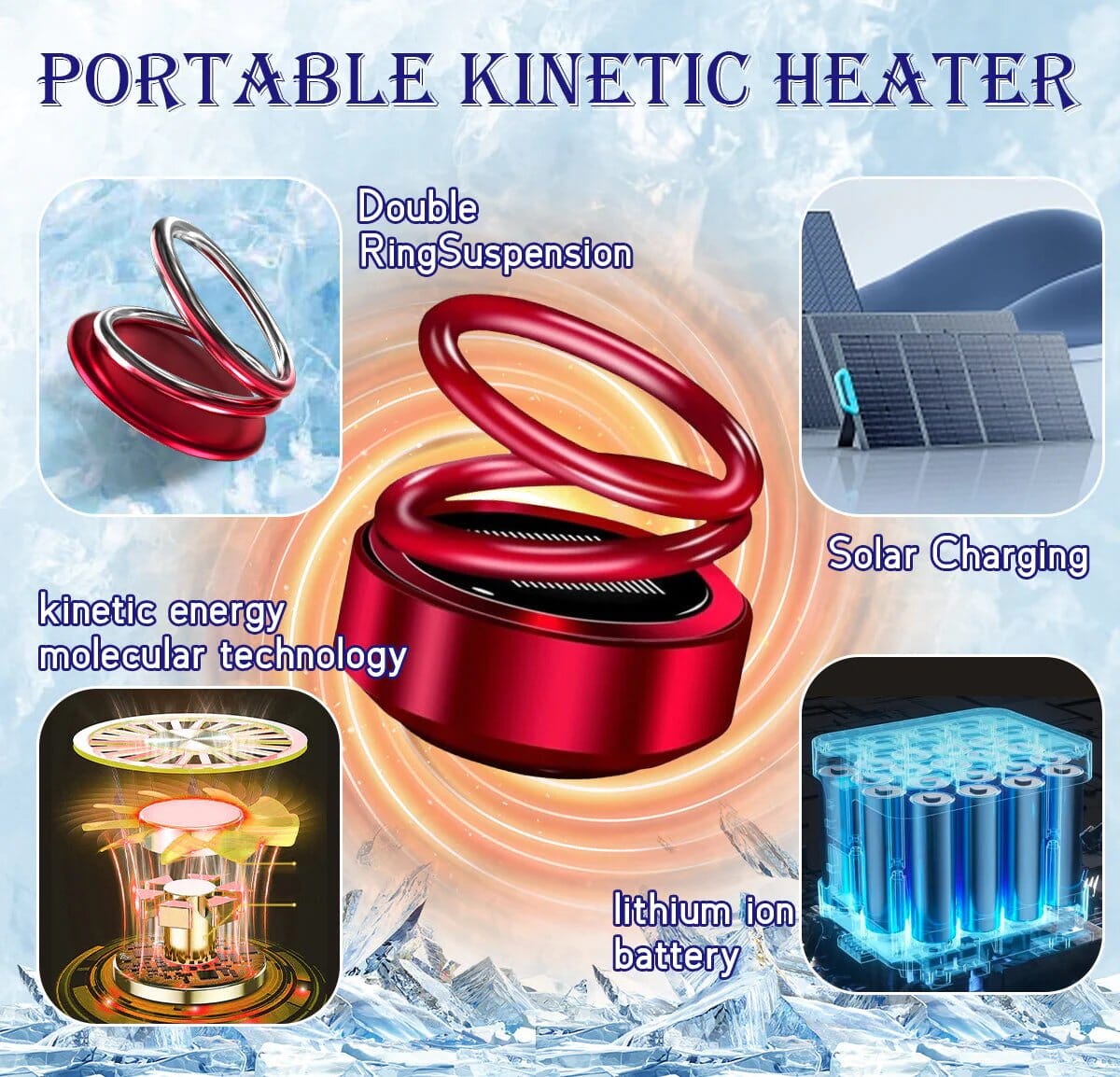  POUMANNI Portable Kinetic Molecular Heater, Portable